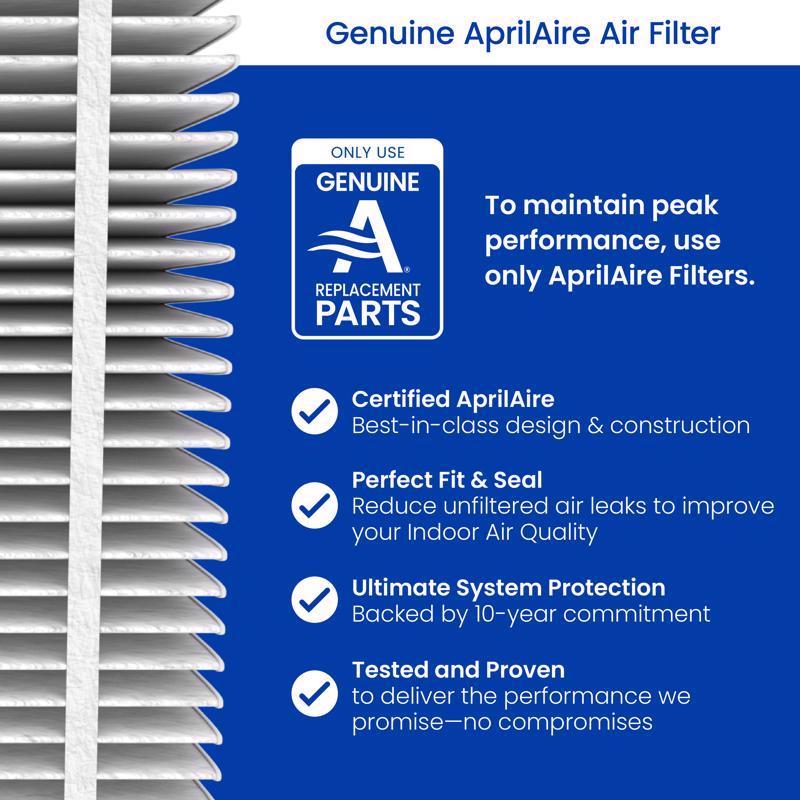AprilAire 20 in. W X 25 in. H X 4 in. Synthetic Fiber 11 MERV Pleated Air Filter