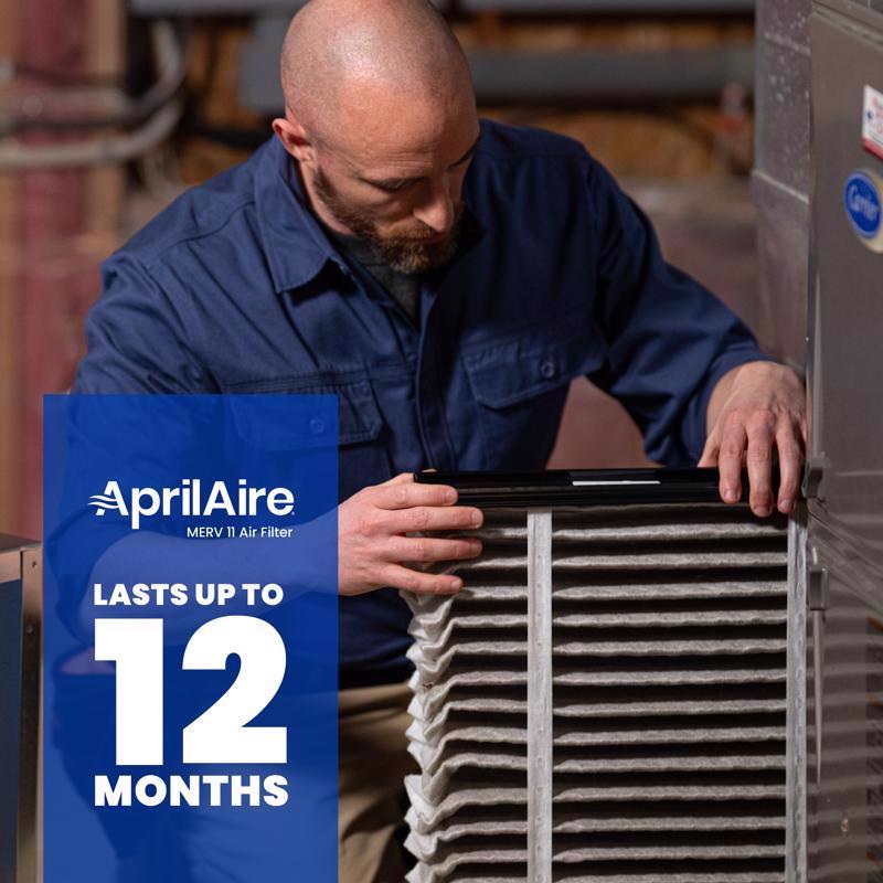 AprilAire 20 in. W X 25 in. H X 4 in. Synthetic Fiber 11 MERV Pleated Air Filter