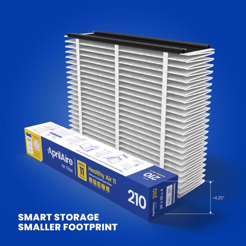 AprilAire 20 in. W X 25 in. H X 4 in. Synthetic Fiber 11 MERV Pleated Air Filter