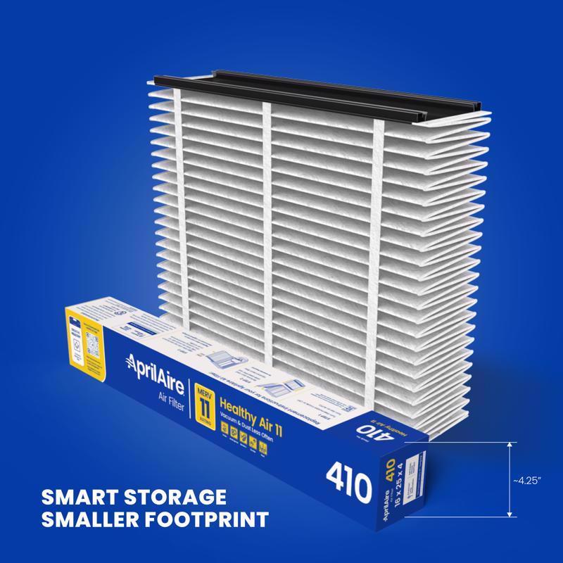 AprilAire 16 in. W X 25 in. H X 4 in. Synthetic Fiber 11 MERV Pleated Air Cleaner Cabinet Air Filter