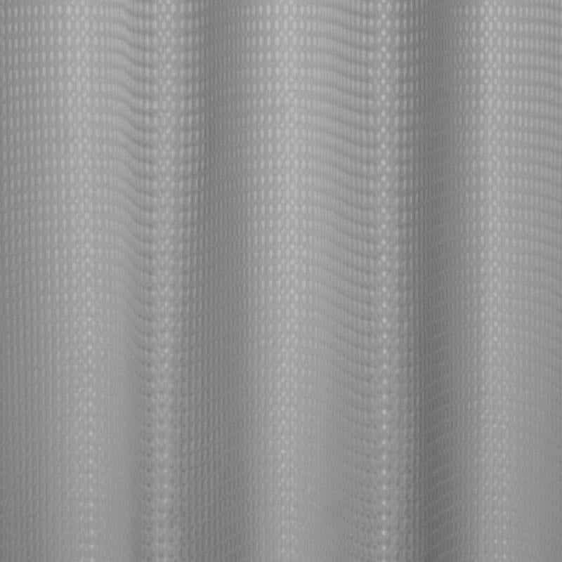 Zenna Home 72 in. H X 70 in. W Grey Spa Waffle Shower Curtain Fabric