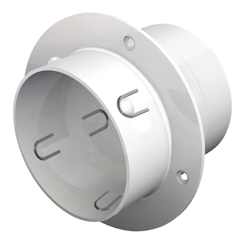 Deflect-O EZ Dock 4 in. D White Plastic Dryer Clean Out Connector
