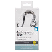 Zenna Home Chrome Silver Metal Shower Hooks 12 pk