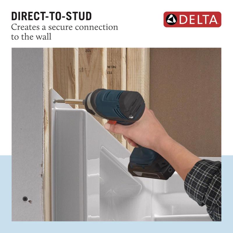 Delta Classic 500 73-1/4 in. H X 32 in. W X 60 in. L White Shower Wall Set