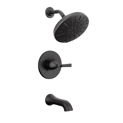 Delta Dallace 1-Handle Matte Black Tub and Shower Faucet