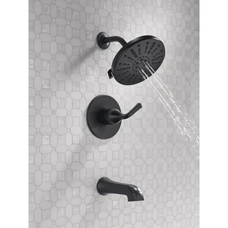 Delta Dallace 1-Handle Matte Black Tub and Shower Faucet