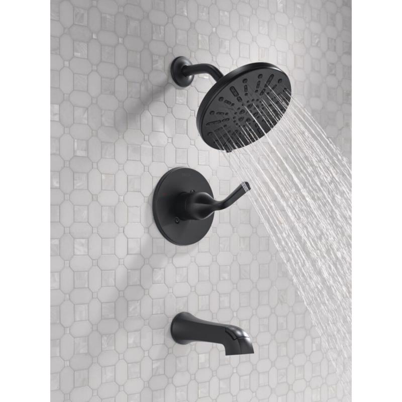 Delta Dallace 1-Handle Matte Black Tub and Shower Faucet