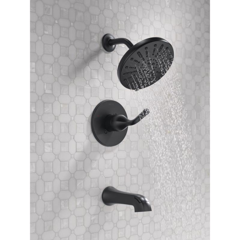 Delta Dallace 1-Handle Matte Black Tub and Shower Faucet