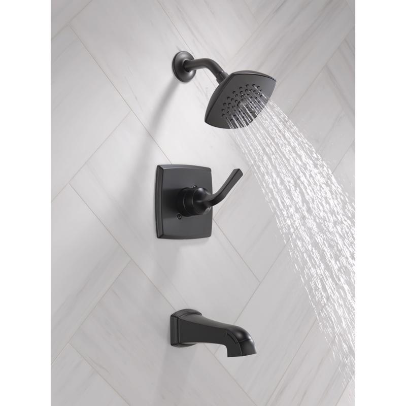 Delta Knoxville 1-Handle Matte Black Tub and Shower Faucet