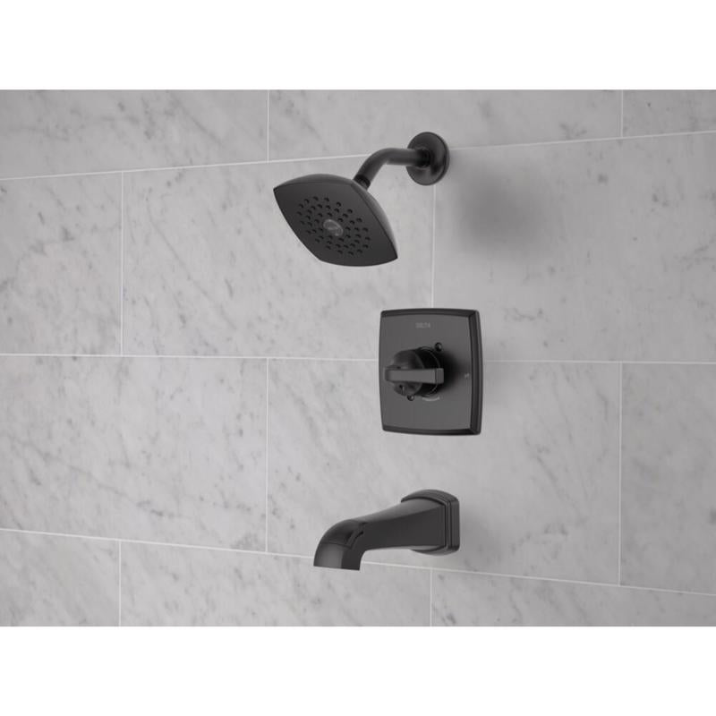 Delta Knoxville 1-Handle Matte Black Tub and Shower Faucet