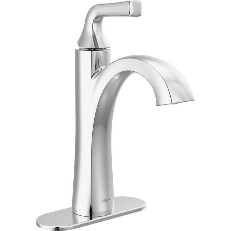 Delta Dallace Chrome Contemporary Single-Handle Bathroom Sink Faucet 4 in.