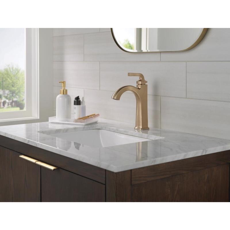 Delta Knoxville Bronzed Gold Contemporary Single-Handle Bathroom Sink Faucet 4 in.
