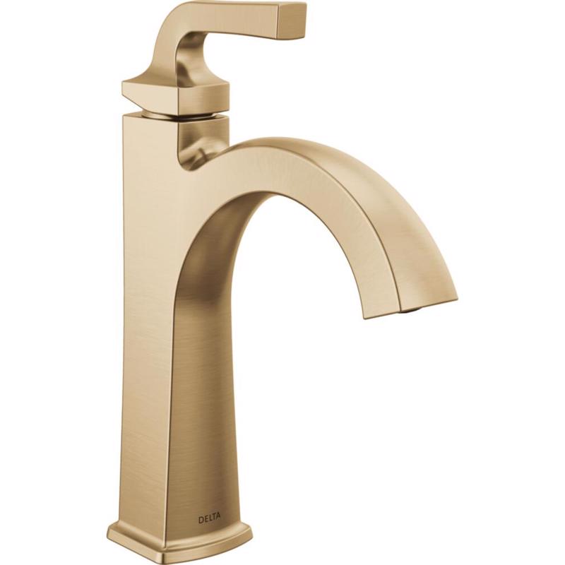 Delta Knoxville Bronzed Gold Contemporary Single-Handle Bathroom Sink Faucet 4 in.