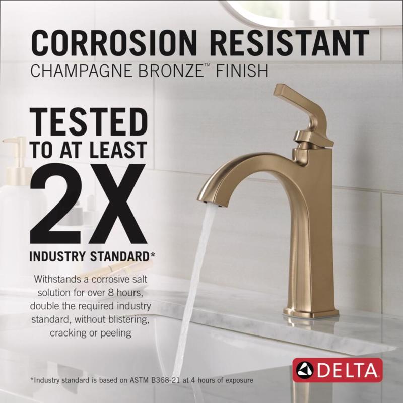 Delta Knoxville Bronzed Gold Contemporary Single-Handle Bathroom Sink Faucet 4 in.