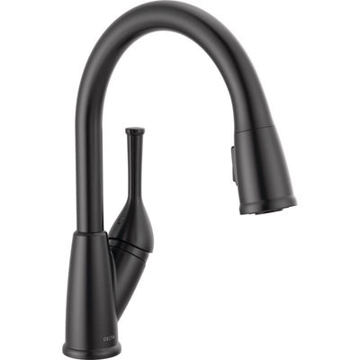 Delta One Handle Matte Black Pull-Down Kitchen Faucet
