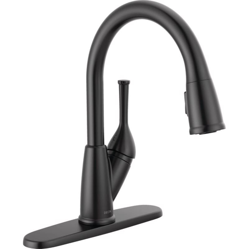Delta One Handle Matte Black Pull-Down Kitchen Faucet