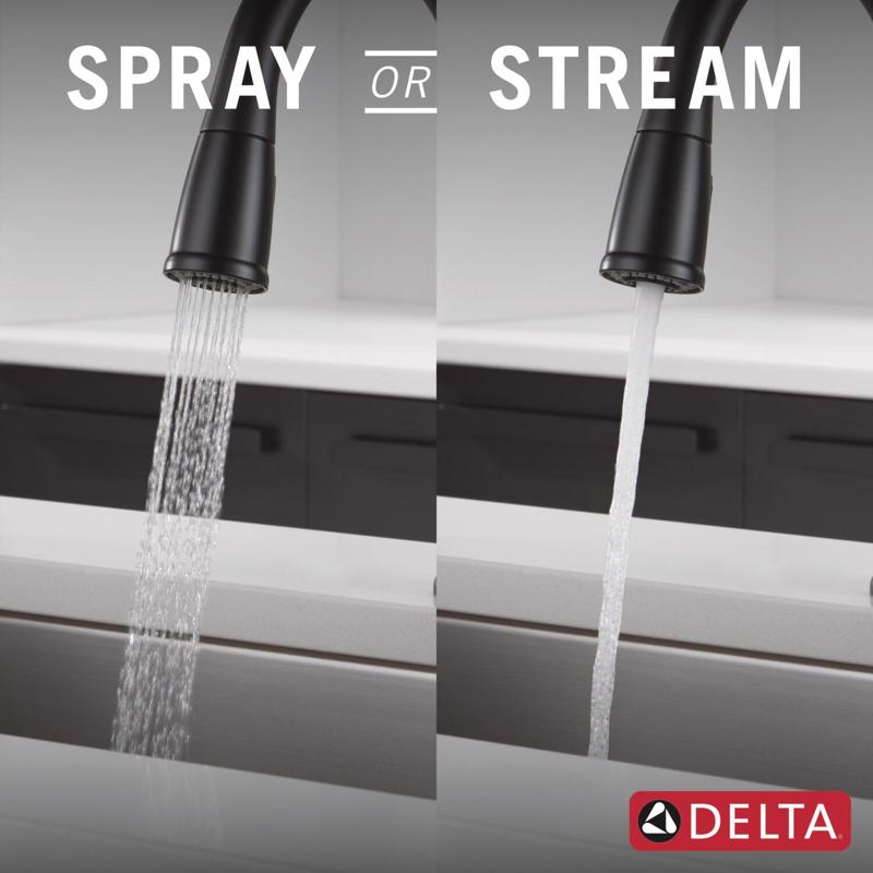Delta One Handle Matte Black Pull-Down Kitchen Faucet