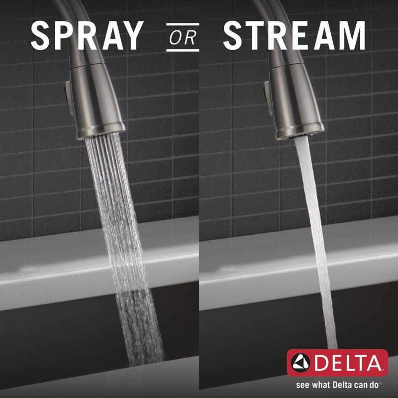 Delta One Handle Chrome Pull-Down Kitchen Faucet