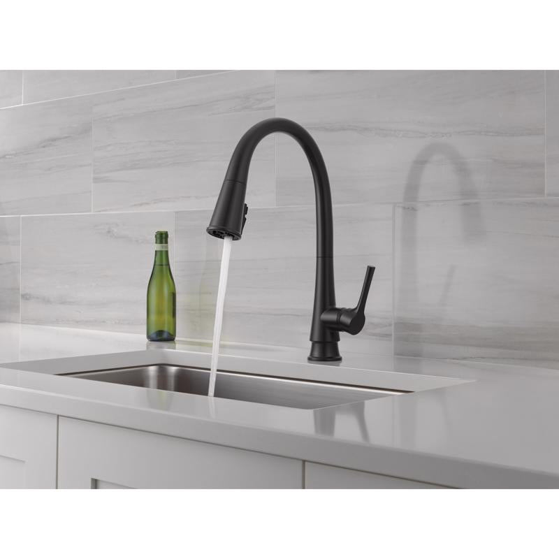Delta Corwin One Handle Matte Black Pull-Down Kitchen Faucet