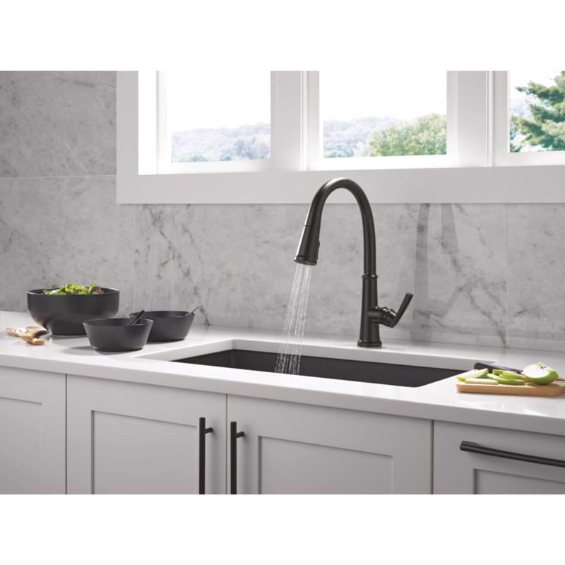 Delta Geist One Handle Matte Black Pull-Down Kitchen Faucet