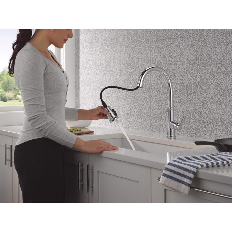 Delta Geist One Handle Chrome Pull-Down Kitchen Faucet