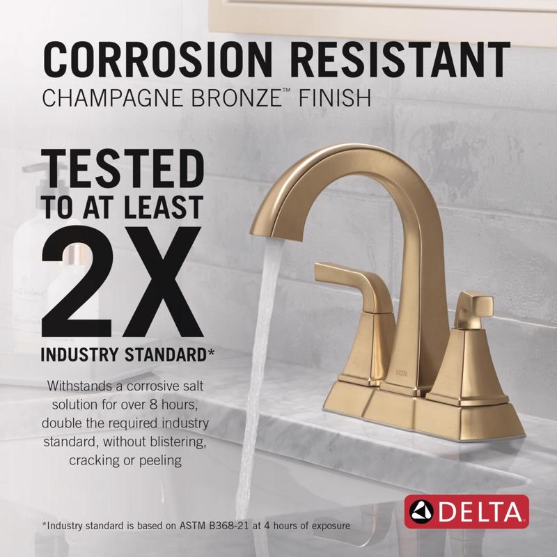Delta Knoxville Bronzed Gold Transitional Centerset Bathroom Sink Faucet 4 in.