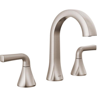 Delta Dallace Stainless Steel Transitional Widespread Bathroom Sink Faucet 16 in.
