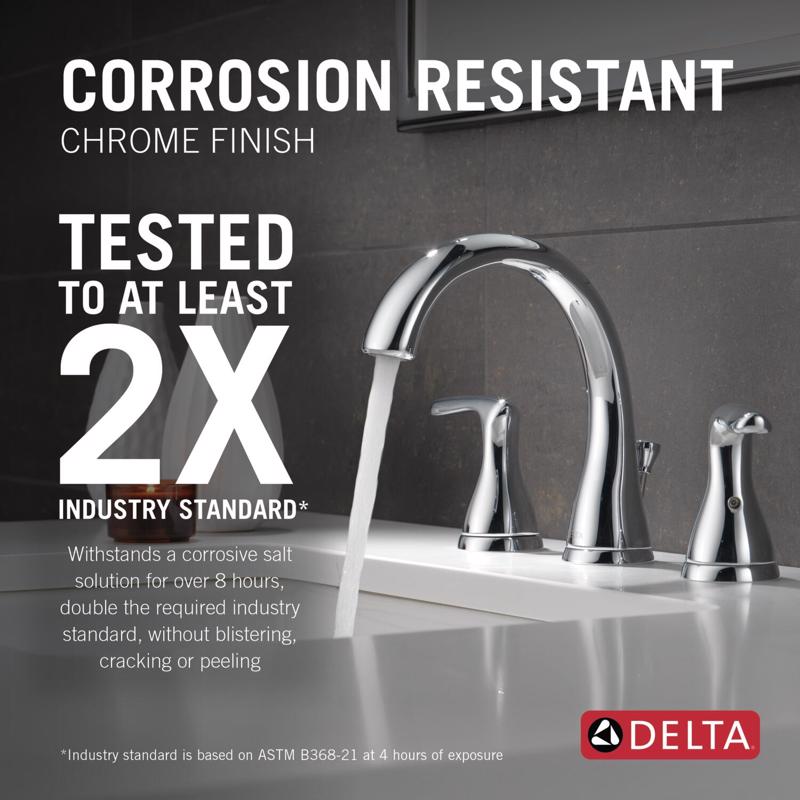 Delta Foundations Chrome Traditional Widespread Bathroom Sink Faucet 16 in.