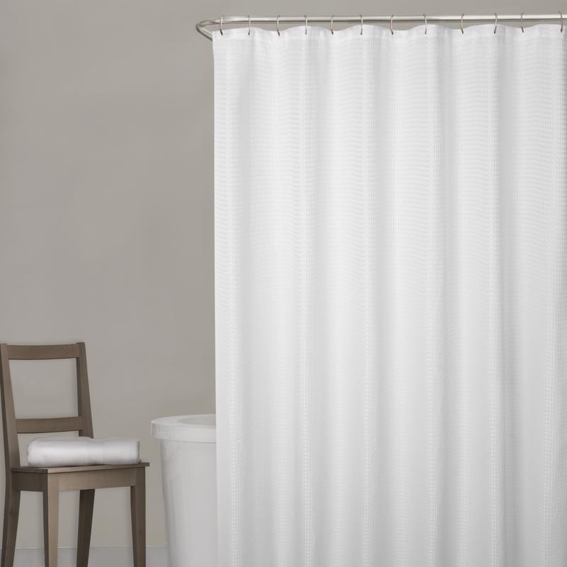 Zenna Home 72 in. H X 70 in. W White Shower Curtain Cotton