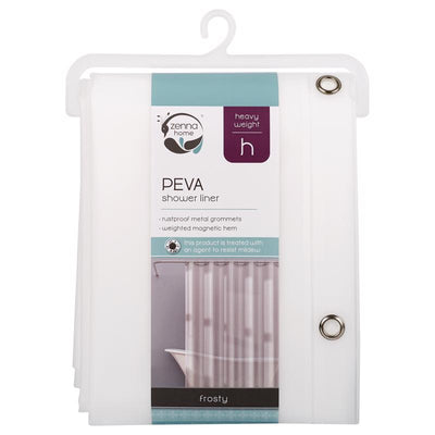 Zenna Home 71 in. H X 70 in. W Frosted Shower Curtain Liner PEVA