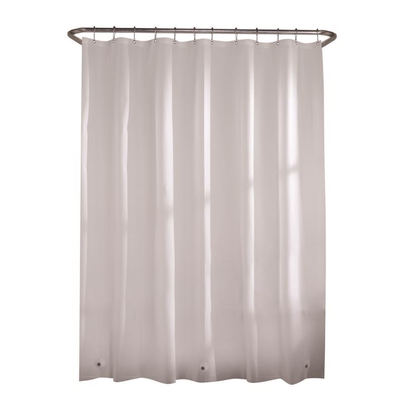 Zenna Home 71 in. H X 70 in. W Frosted Shower Curtain Liner PEVA