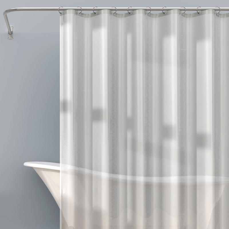 Zenna Home 71 in. H X 70 in. W Frosted Shower Curtain Liner PEVA