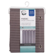 Zenna Home 72 in. H X 70 in. W Gray Shower Curtain Fabric