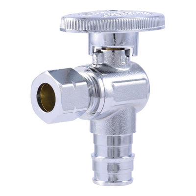 SharkBite Expansion PEX 1/2 in. Expansion PEX each X 3/8 in. D Compression each Brass Angle Stop