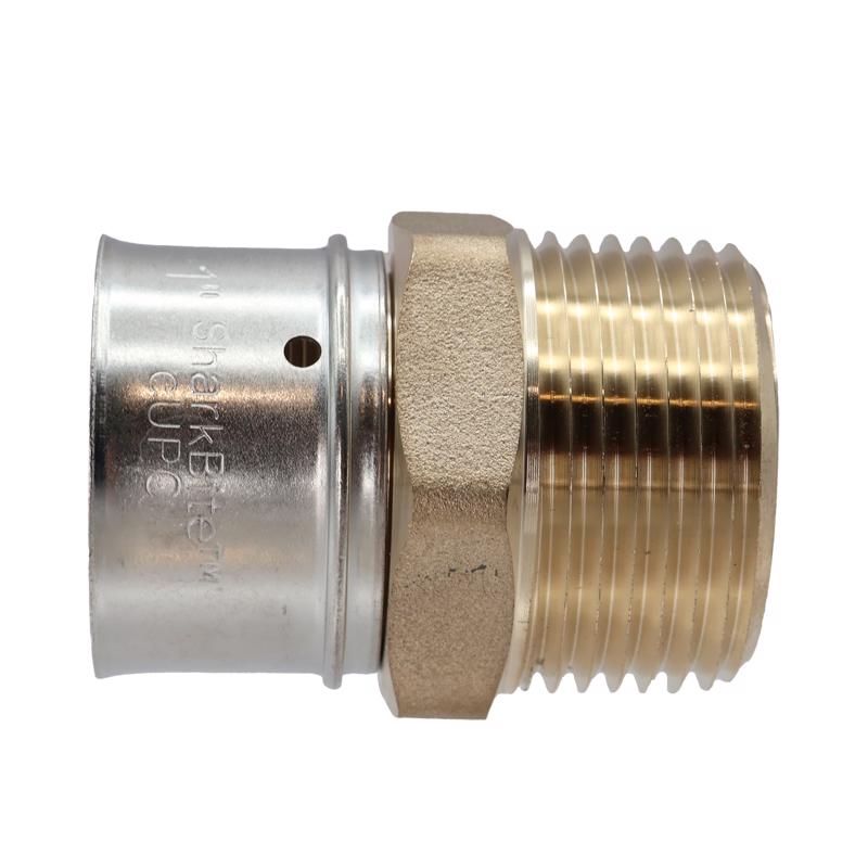 SharkBite PEX Press 1 in. Press each X 3/4 in. D MNPT each Brass Male Adapter