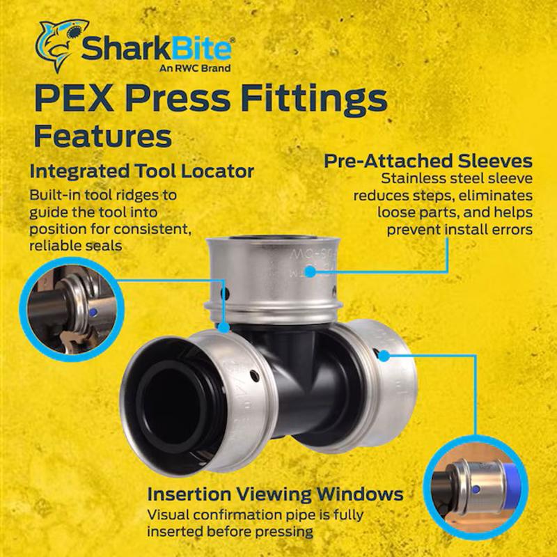 SharkBite PEX Press 1 in. Press each X 1 in. D Press each Poly Coupling