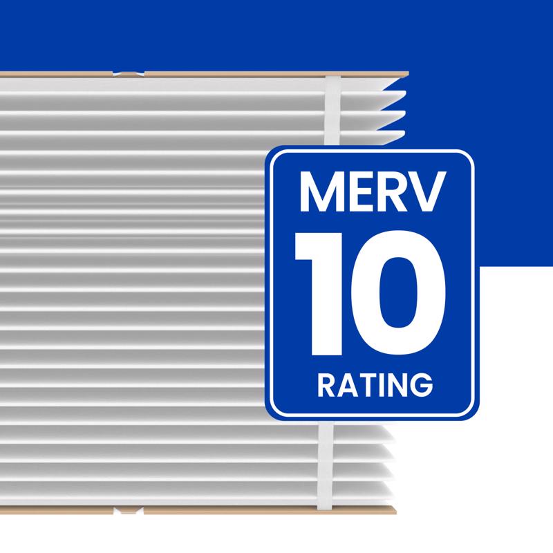 AprilAire 16 in. W X 25 in. H X 6 in. Fiberglass 10 MERV Pleated Air Filter