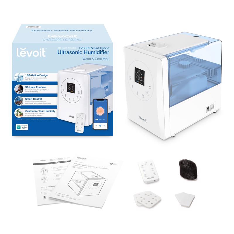 Levoit 1.58 gal 753 sq ft Digital Ultrasonic Humidifier