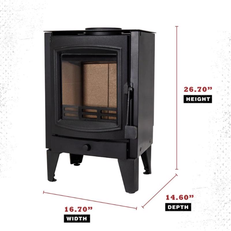 Cleveland Iron Works St. Claire EPA Certified 750 sq ft Wood Burning Stove
