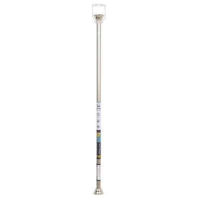 Zenna Home Shower Tension Rod 72 in. L Brushed Nickel Silver