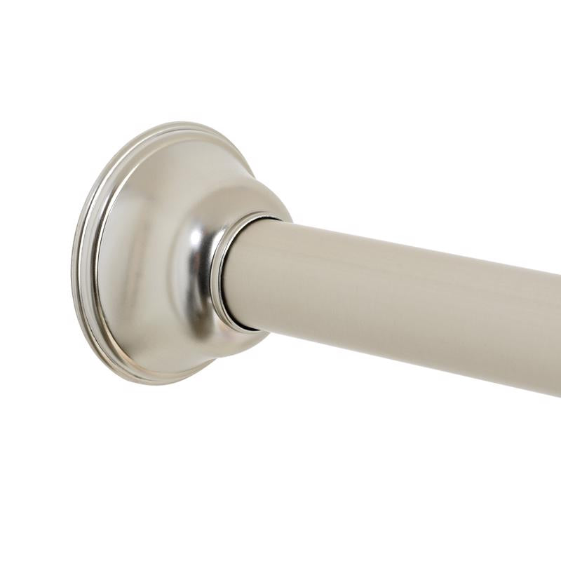Zenna Home Shower Tension Rod 72 in. L Brushed Nickel Silver