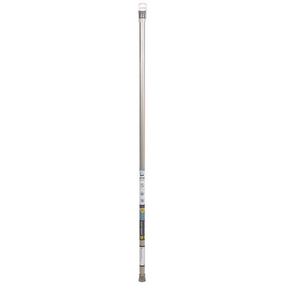 Zenna Home Shower Tension Rod 86 in. L Brushed Nickel Silver