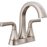 Delta Dallace Stainless Steel Transitional Centerset Bathroom Sink Faucet 4 in.