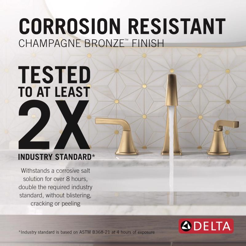 Delta Knoxville Bronzed Gold Transitional Widespread Bathroom Sink Faucet 16 in.
