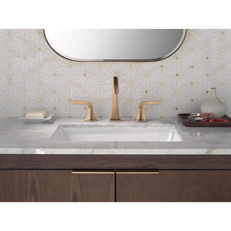 Delta Knoxville Bronzed Gold Transitional Widespread Bathroom Sink Faucet 16 in.