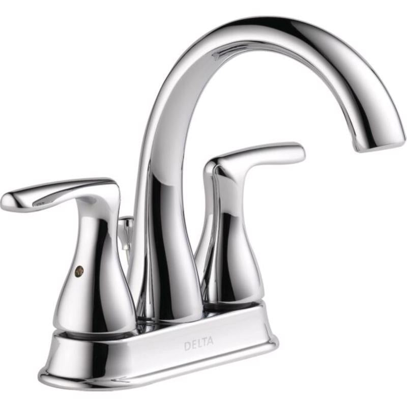 Delta Foundations Chrome Traditional Centerset Bathroom Sink Faucet 4 in.