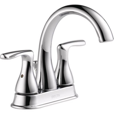 Delta Foundations Chrome Traditional Centerset Bathroom Sink Faucet 4 in.