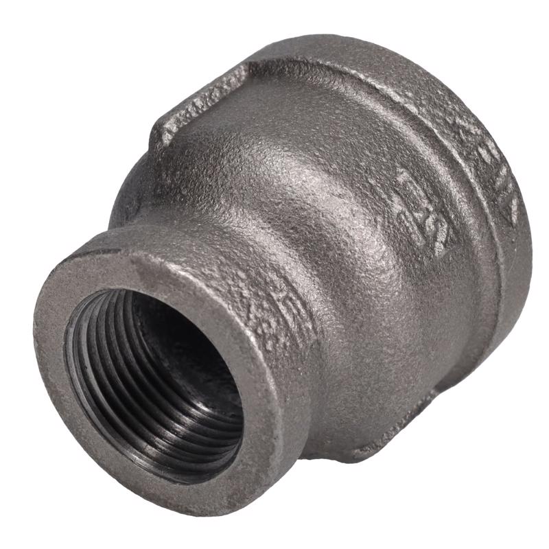 STZ Industries 1-1/2 in. FPT each X 1 in. D FIP Black Malleable Iron Reducing Coupling