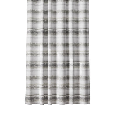 Zenna Home 72 in. H X 70 in. W Gray Stripe Shower Curtain Polyester