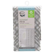 Zenna Home 72 in. H X 70 in. W Gray Corey Chevron Shower Curtain PEVA